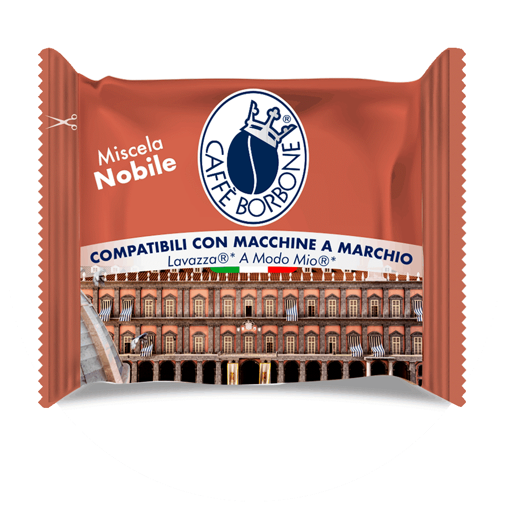 A package of miscela nobile caffe borbone coffee
