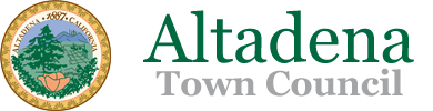 The logo for the altadena town council