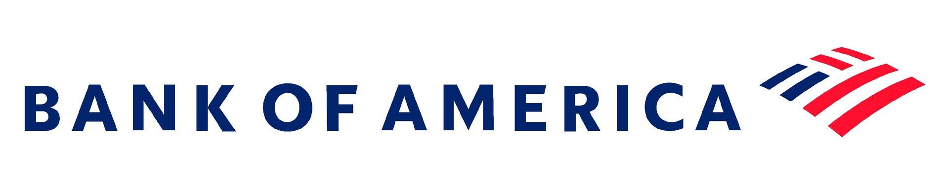 The bank of america logo is shown on a white background.
