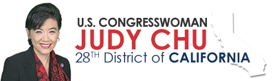 A logo for judy chu , a congresswoman from california