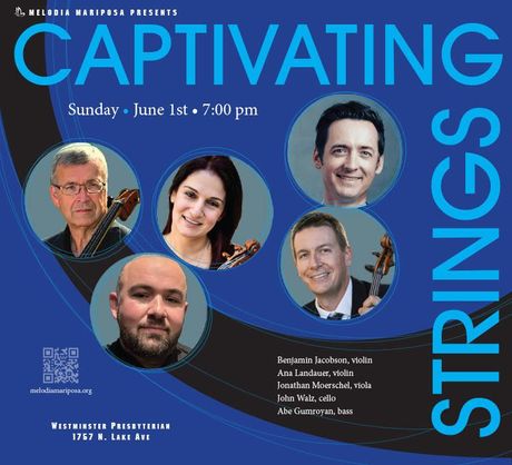 A poster that says captivating strings on it