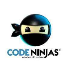 The logo for code ninjas is a ninja ball with a ninja mask on it.