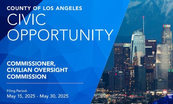 A poster for the county of los angeles civic opportunity