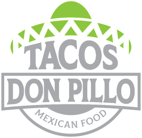 A logo for tacos don pillo mexican food.