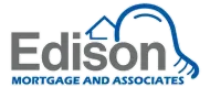 The logo for edison mortgage and associates shows a light bulb and a house.