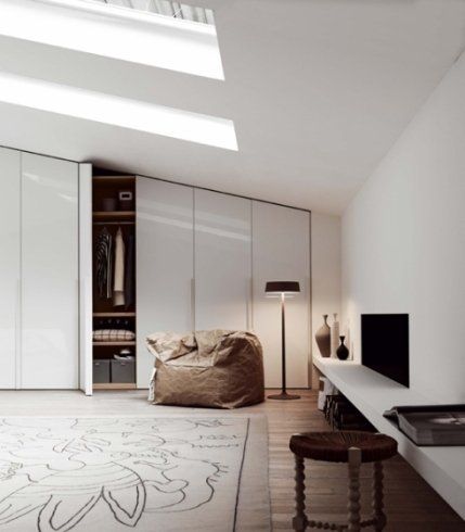 camera da letto in mansarda