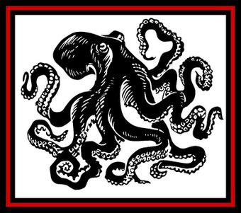 Metal octopus art