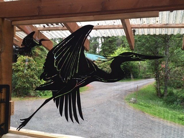 Blue Heron Metal Wall Art