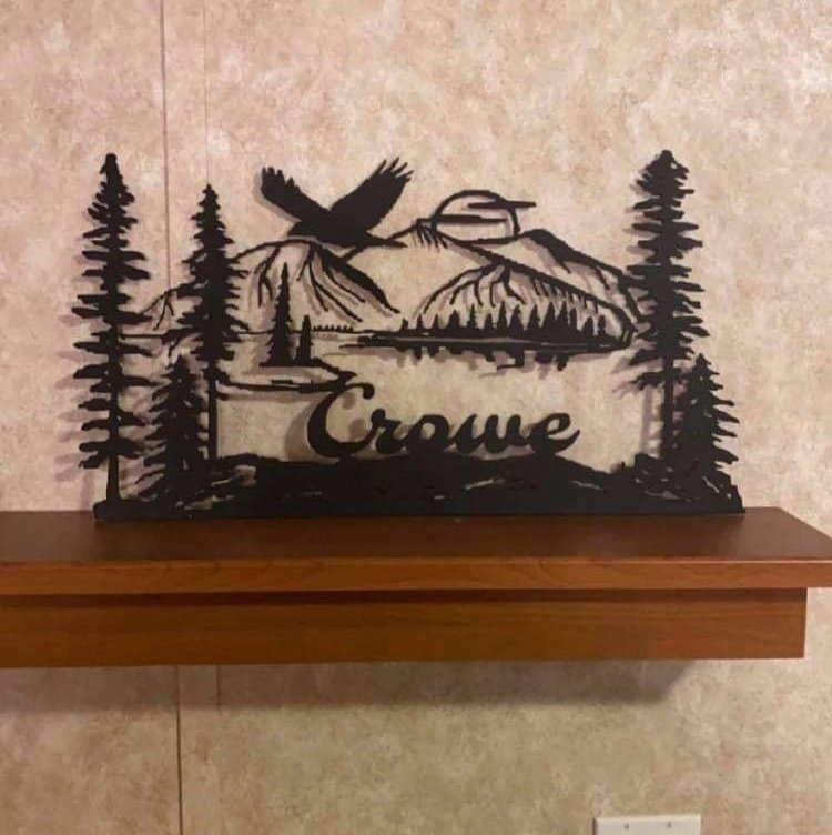 Eagle Mountain Trees metal sign