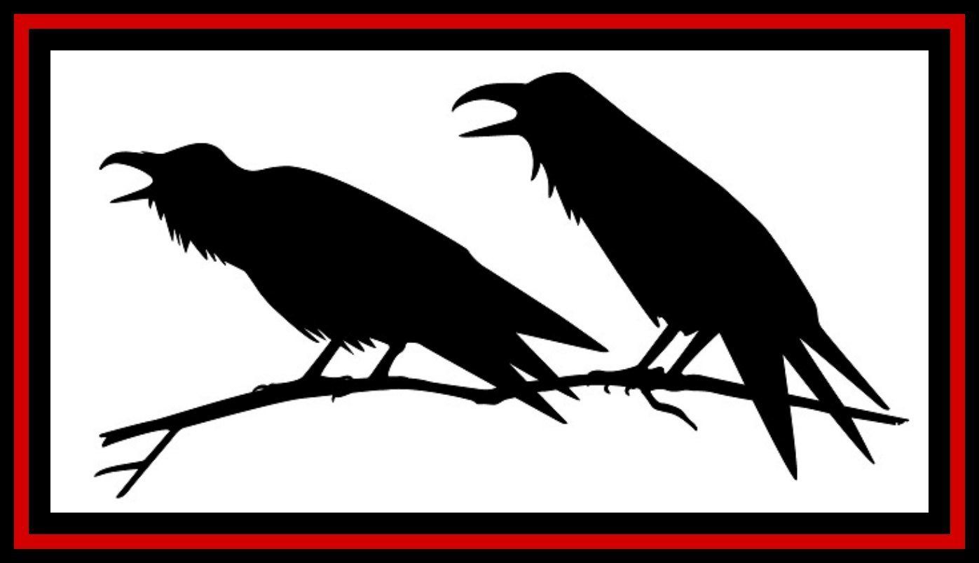 Two Raven Metal Wall Plaque