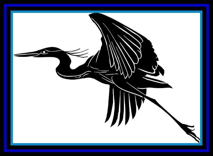 Blue Heron Metal Art