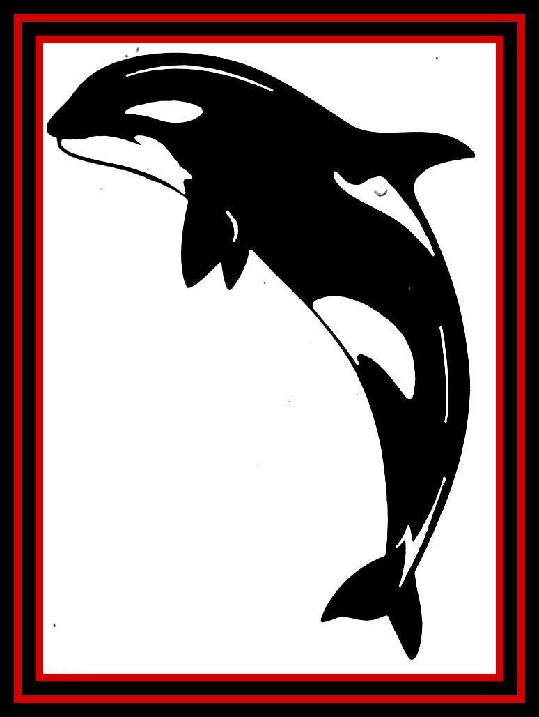 Metal orca wall art