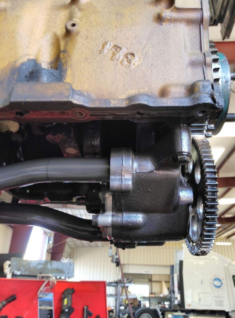 A close up of a engine with the numbers 1758 on it