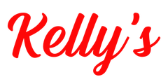 A red kelly 's logo on a white background