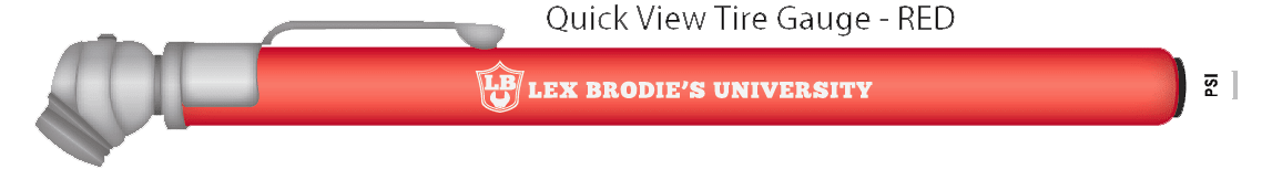 A red tube with a handle on a white background. | Lex Brodies 