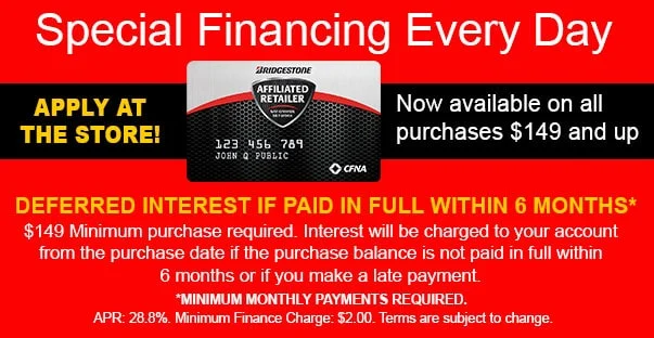 A special financing offer is available on all purchases $ 149 and up | Lex Brodies