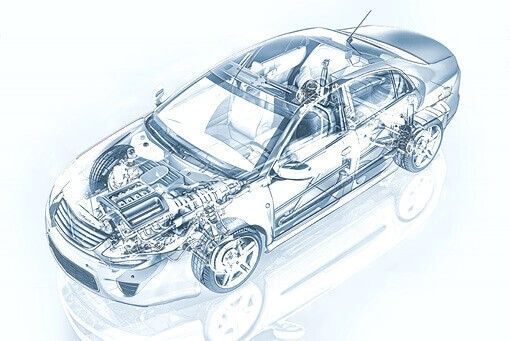 It shows the inside of a car with the engine exposed. | Lex Brodies 
