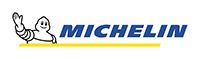 The logo for michelin is blue and yellow and has a ghost on it. | Lex Brodies