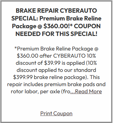Brake Repair Cyber Auto Special | Lex Brodie's Honolulu