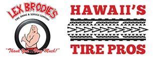 The logo for lex brodie 's hawaii 's tire pros | Lex Brodies