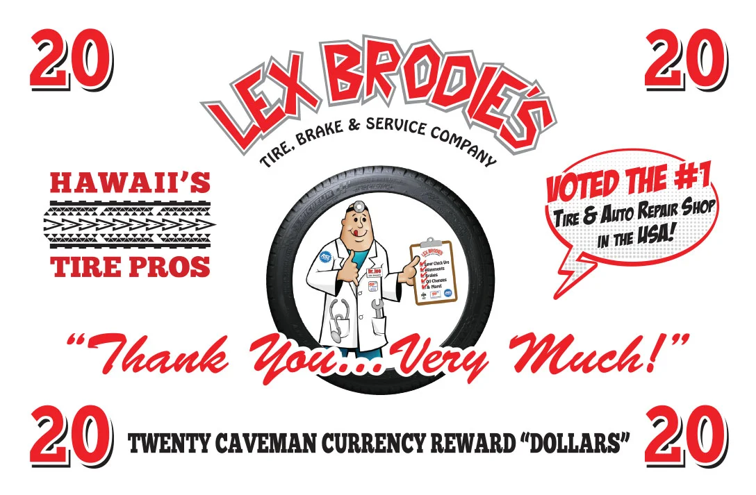 A poster for lex brodie 's tire pros that says thank you very much | Lex Brodies