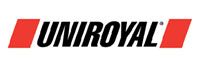 A red and black logo for uniroyal on a white background. | Lex Brodies