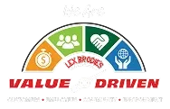 A logo for a company called lex brooks value driven. | Lex Brodies 