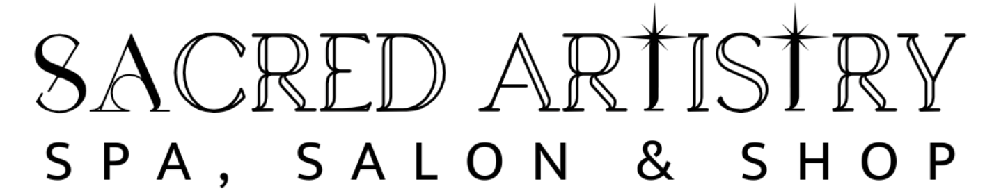 The logo for Sacred Artistry Salon, Spa, & Shop