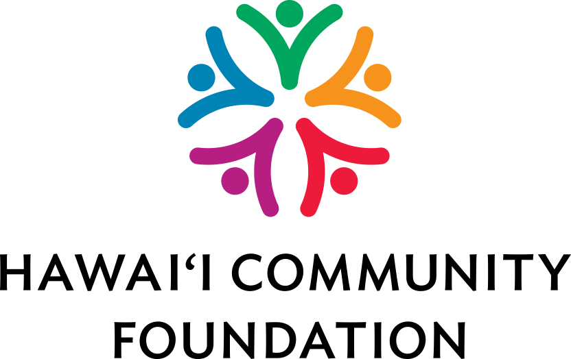 The logo for the hawaii community foundation is a colorful circle of people.