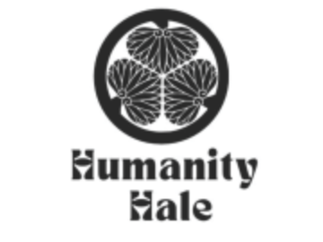 A black and white logo for humanity hale