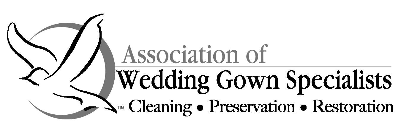The logo for the association of wedding gown specialists