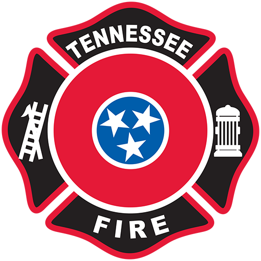 A tennessee fire logo with a ladder and fire hydrant