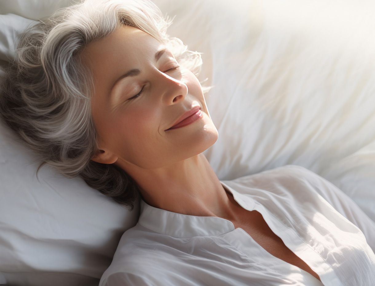 elderly woman sleeping peacefully