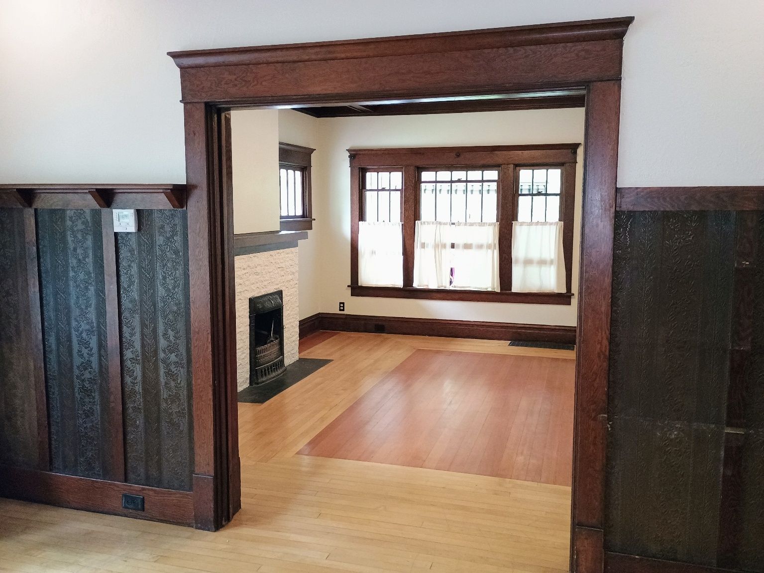 Interior painting with a roller
