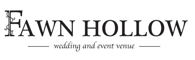 A black and white logo for fawn hollow