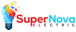 SuperNova Electric logo with colorful lightbulb and red-blue text