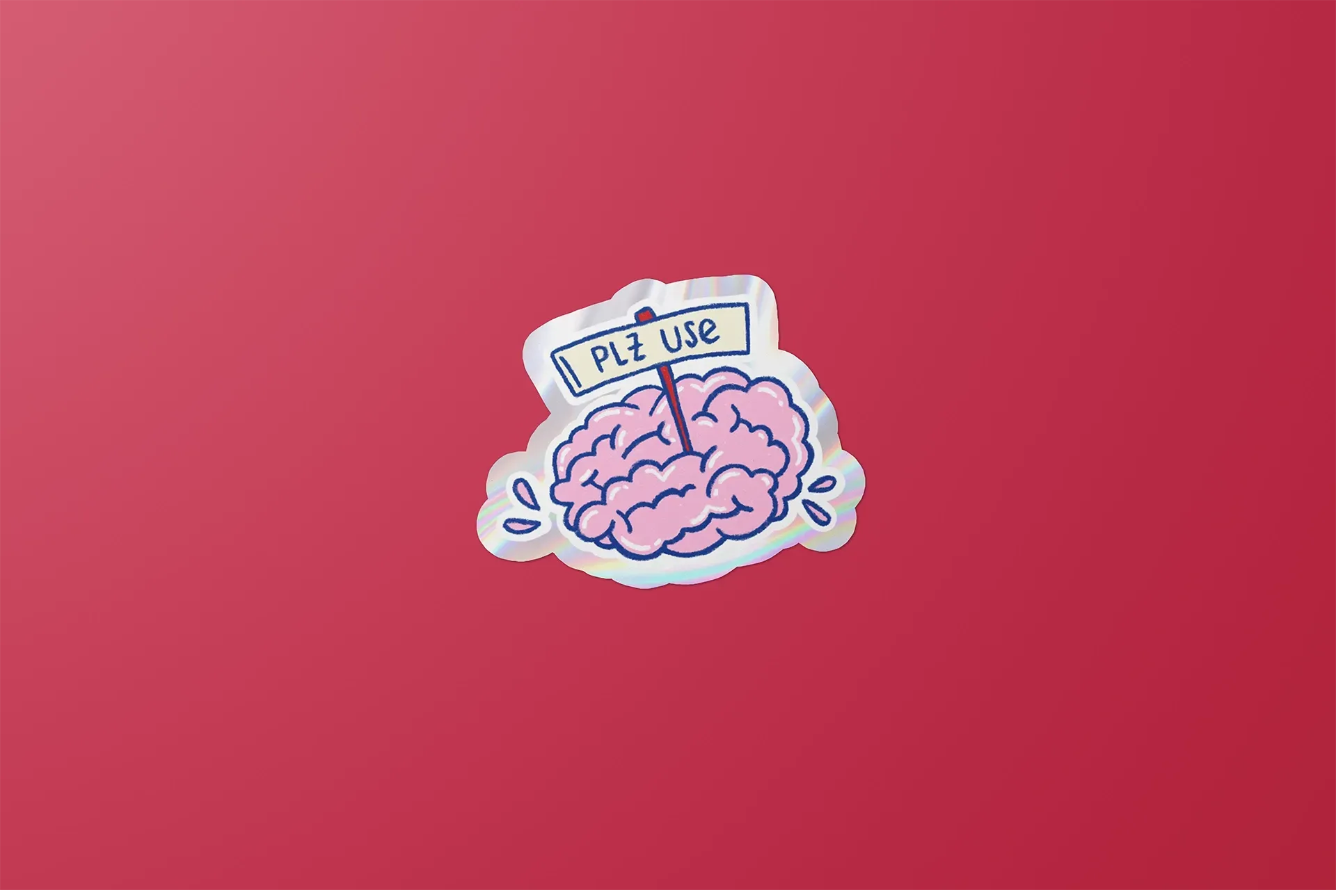 Bunter Aufkleber mit der Aufschrift „Worlds Okayest Person“ auf blauem Hintergrund.