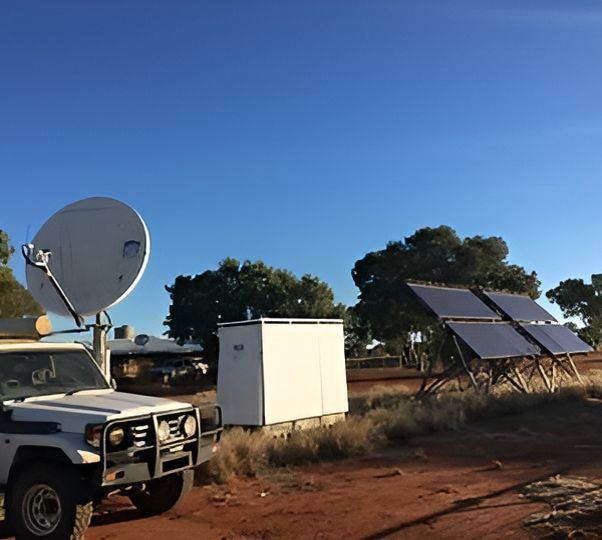 A Truck With A Satellite Dish On Top Of It — Outback Internet & Comms In Ciccone, NT