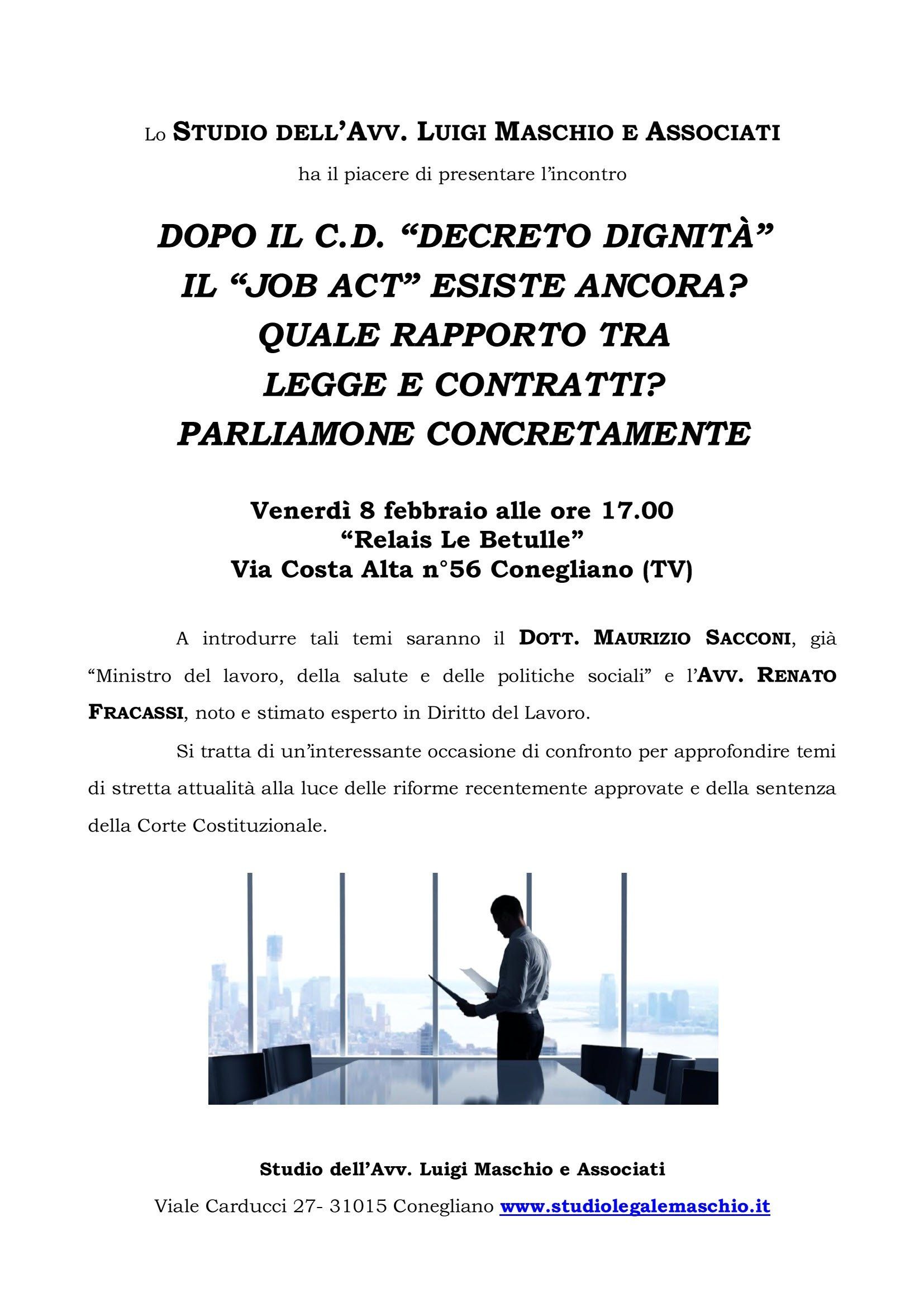 Invito meeting sul Job Act