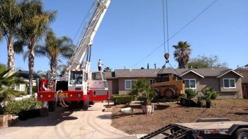 Crane Lifting Car — Crane Service in San Diego, CA