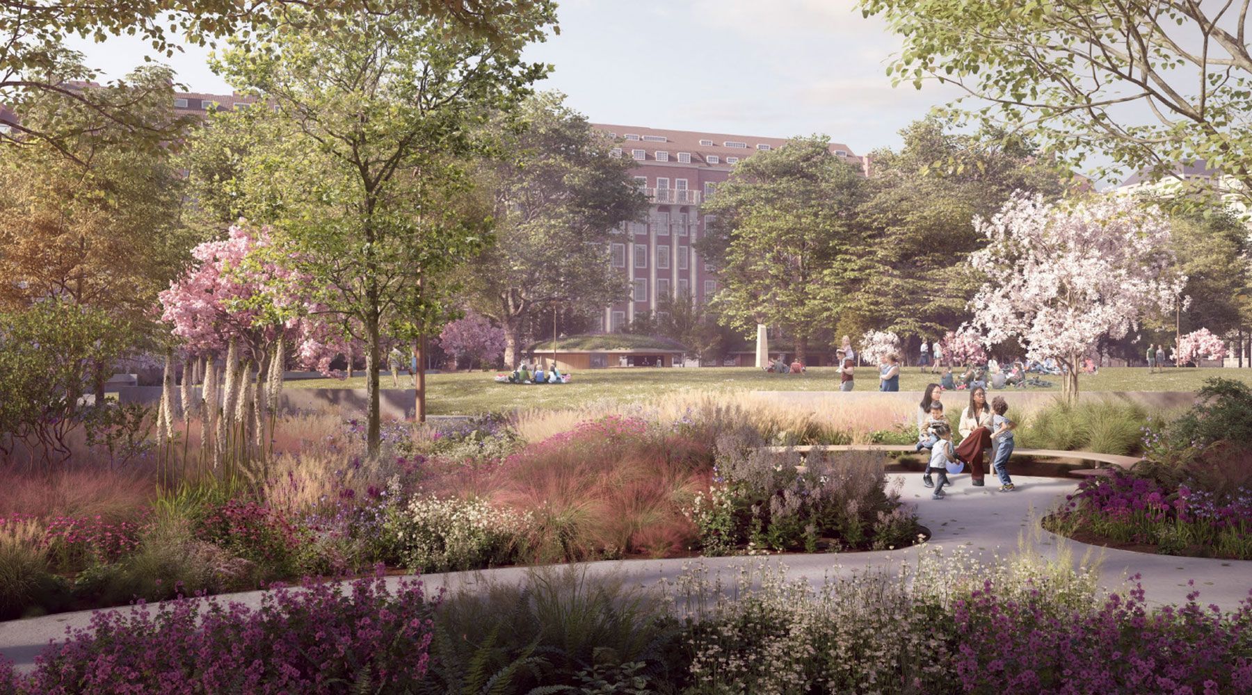 Tonkin-Liu was appointed to lead a design team to deliver proposals for the redesign of Grosvenor Square, to RIBA Stage 2. Davies White were in this team as play experts. 