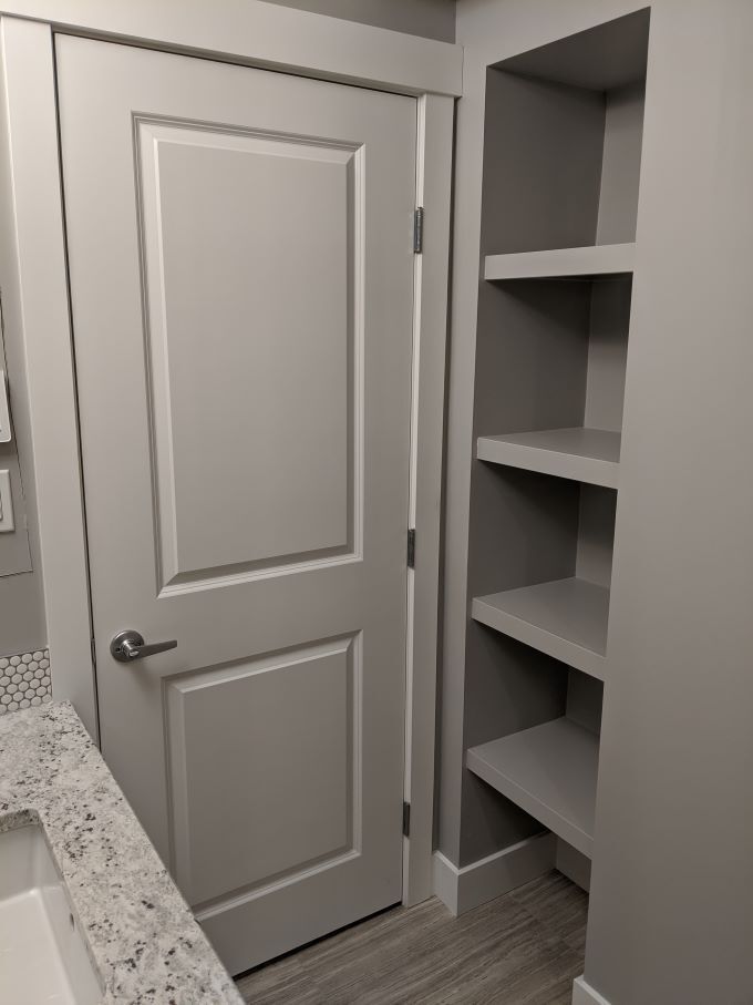 bathroom shelving