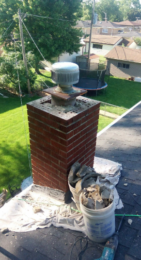 Before chimney crown repair in Evergreen Park, IL