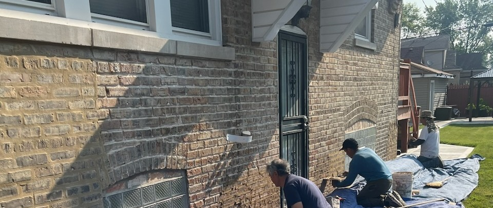 Brick damage repair in the Chicago area