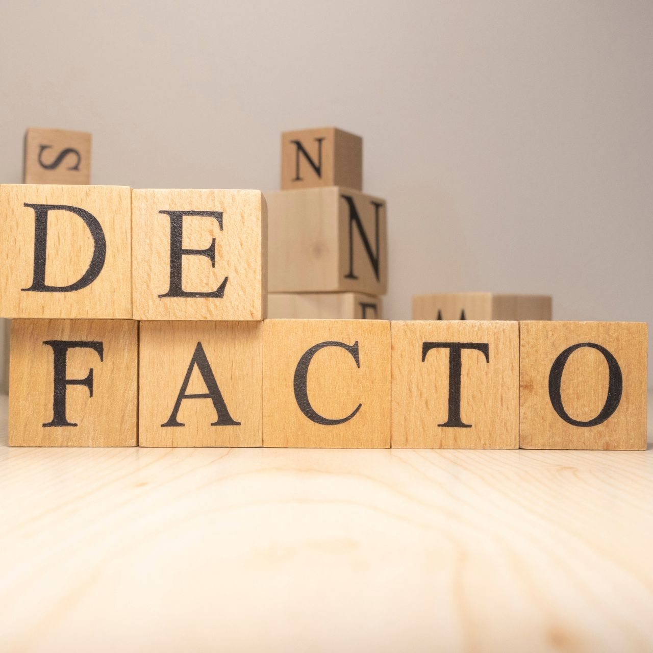 Wooden blocks spelling 