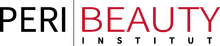 Das Logo des Peri Beauty Institute ist rot und schwarz auf weißem Hintergrund.