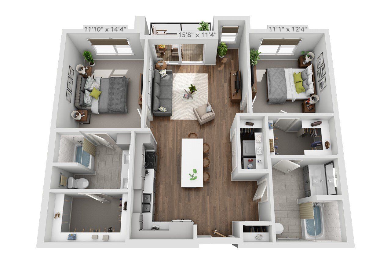 2B - J Floor Plan