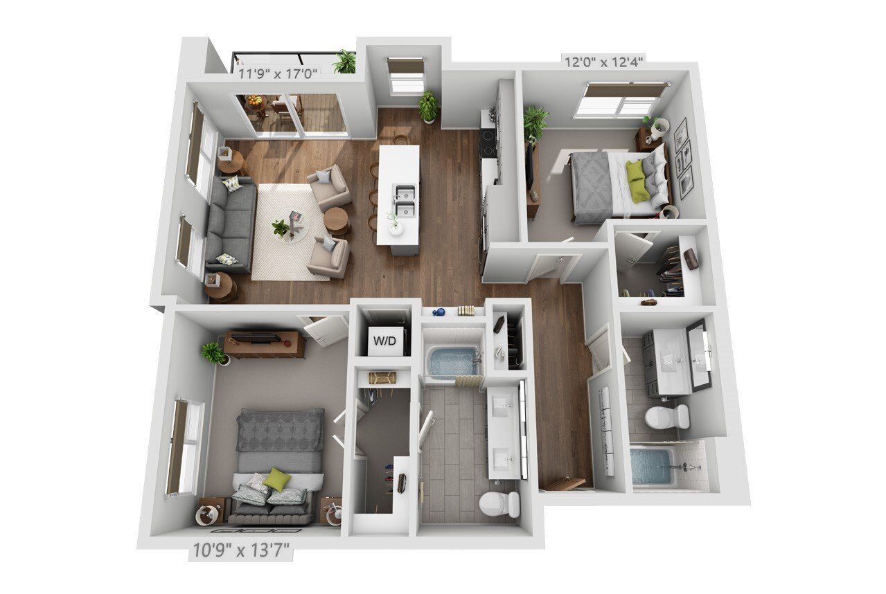 2B - D Floor Plan