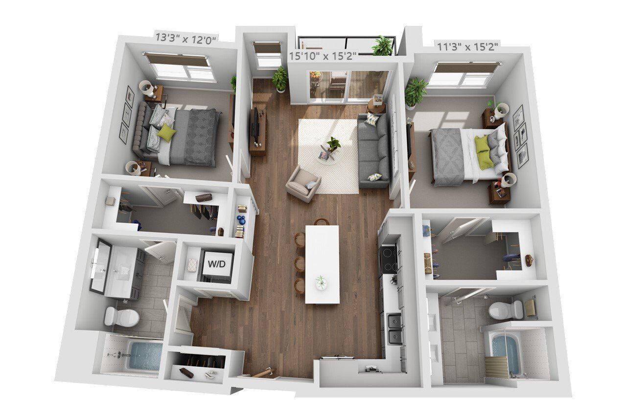 2B - F Floor Plan