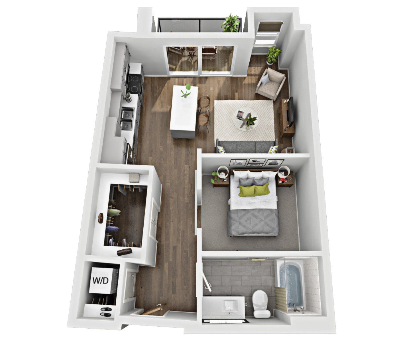 Studio E Floor Plan